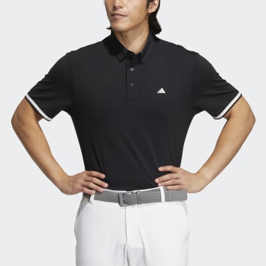 남성 Golf Black 스테이트먼트 펀칭 폴로 셔츠