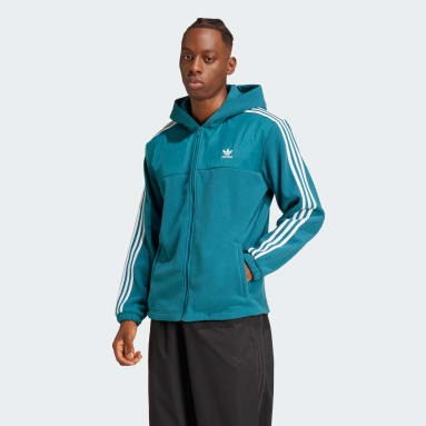 Men Turquoise Hoodies adidas UK