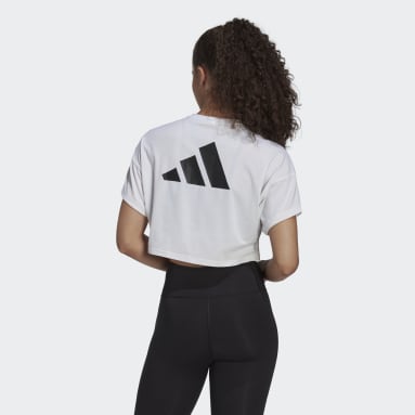 Women Training White Train Icons Print Tee
