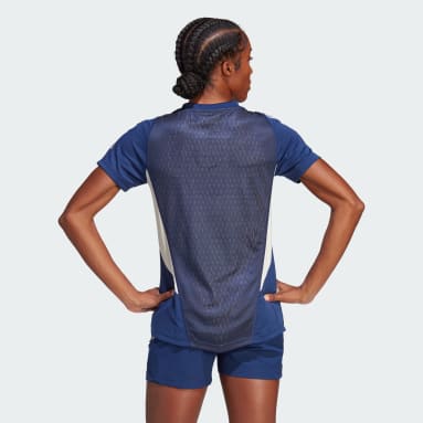 Frauen Fußball Italien Tiro 23 Pro Trikot Blau