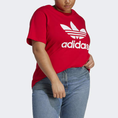 Kvinder Originals Rød Adicolor Classics Trefoil Plus Size T-shirt