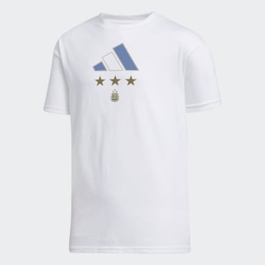 Youth 8-16 Years Soccer White Argentina 2022 Winners Tee