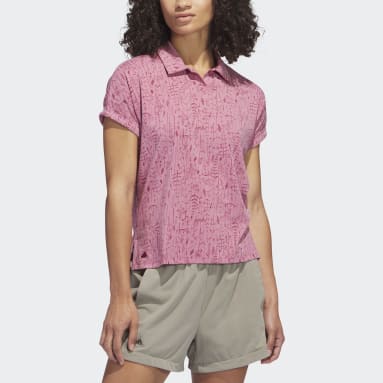 Frauen Golf Go-To Printed Golf Poloshirt Rosa