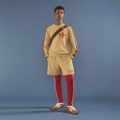 Men Originals Red adidas x Gucci Jersey Sweat Pants
