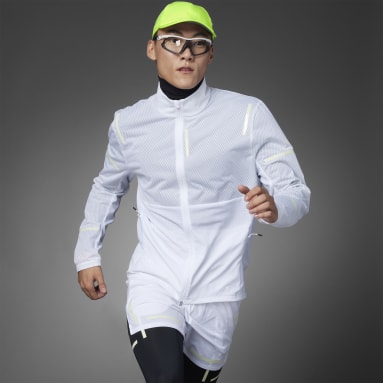 Chamarra X-City Reflect At Night Mesh Blanco Hombre Running