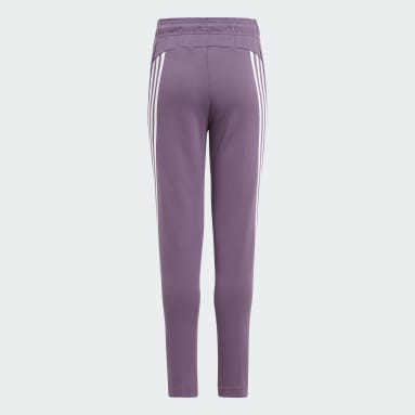Kids Sportswear Purple Future Icons 3-Stripes Ankle-Length Pants