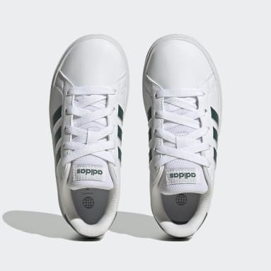 Børn Sportswear Hvid Grand Court Lifestyle Tennis Lace-Up sko