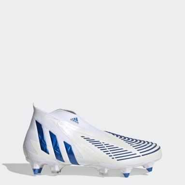 Football White Predator Edge+ Soft Ground Boots