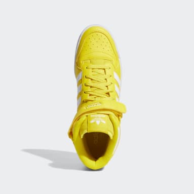 yellow adidas high tops