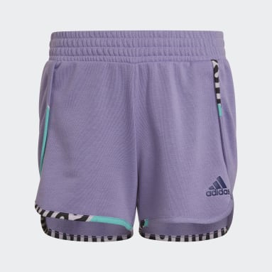 Mädchen Sportswear AEROREADY Girls Power Cotton Knit Shorts Lila