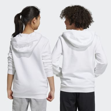 Polerón con Capucha Essentials Logo Grande Algodón Blanco Niño Sportswear