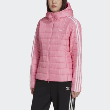 Women Originals Pink Hooded Premium Slim Jacket