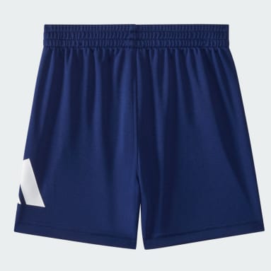 Two-Piece Short Sleeve Cotton Tee and Elastic Waistband Logo Shorts Set