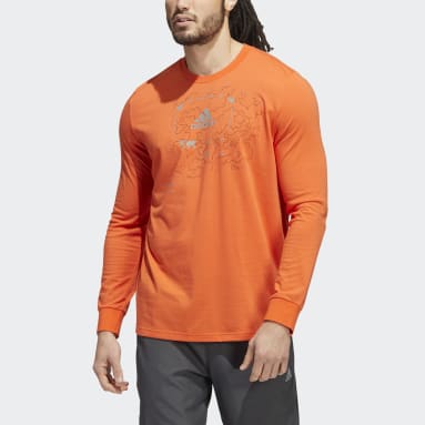 T-shirt de running à manches longues X-City AEROREADY Graphic Inline Orange Hommes Course