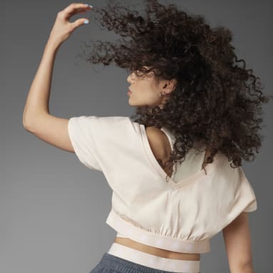 Polera Hyperglam Cropped Cotton Naranjo Mujer Training