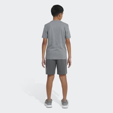 T-shirt chiné Skater Badge of Sport gris Adolescents 8-16 Years Entraînement