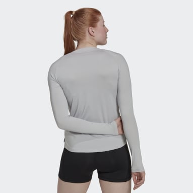 Women Volleyball Grey HILO Long Sleeve Jersey