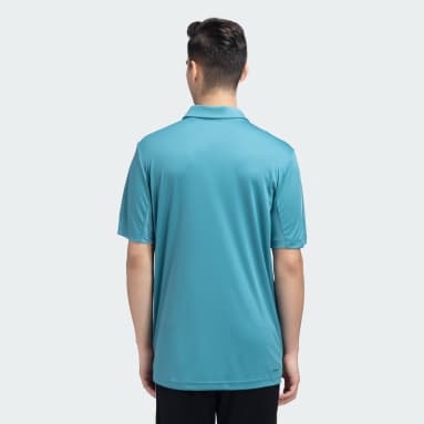 Men Tennis Turquoise CLUB 3 STRIPES POLO TEE