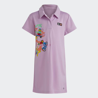 Kinder Sportswear adidas x LEGO Play Polo Kleid Lila