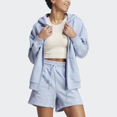 Chaqueta con capucha All SZN French Terry Oversized Azul Mujer Sportswear