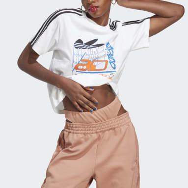 Polera Estampada Blanco Mujer Originals