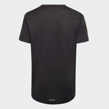 Jungen Fitness & Training Designed 2 Move 3-Streifen T-Shirt Schwarz