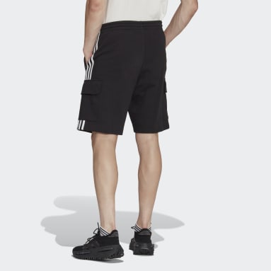 Men's Originals Black Adicolor Classics 3-Stripes Cargo Shorts