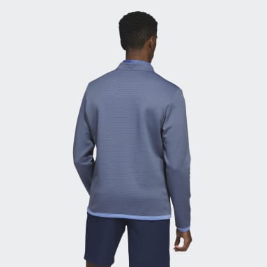 Haut de golf à quart de zip Microdot Bleu Hommes Golf