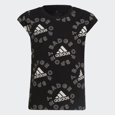 Mädchen Sportswear Logo T-Shirt Schwarz