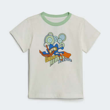 Completo Graphic Print Shorts and Tee Bianco Bambini Originals