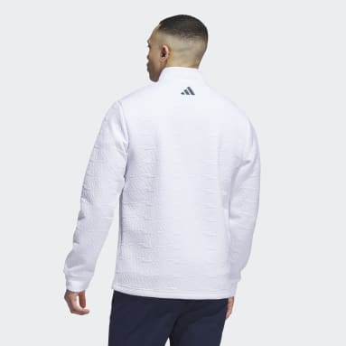 Men Golf White DWR Quarter-Zip Sweatshirt