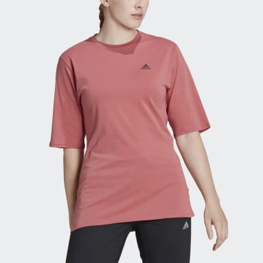 Women Running Red Run Icons Made With Nature Running Tee