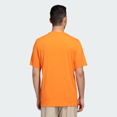 adidas 3 Stripe T-shirt in Orange for Men