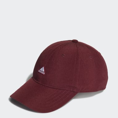 Crinkled Nylon Dad Caps Burgendur