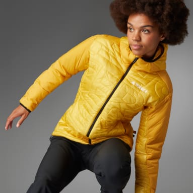 adidas by Stella McCartney Fleece Jacquard Winter Jacket - Yellow