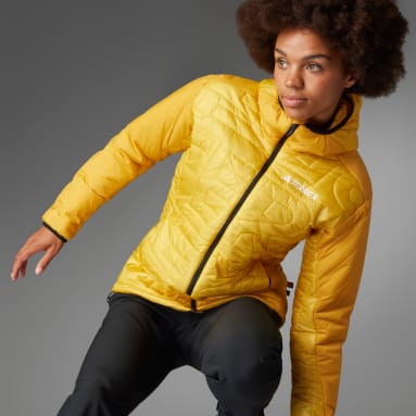 Women Outdoor Yellow 테렉스 엑스페리어 배리라이트 프리마로프트 후드 재킷