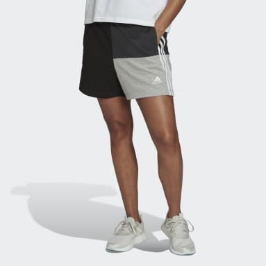 Women Sportswear Black Essentials 3-Stripes Colorblock Oversized Shorts