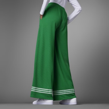 Pantalón Adicolor Heritage Now Knit Pierna Ancha Verde Mujer Originals