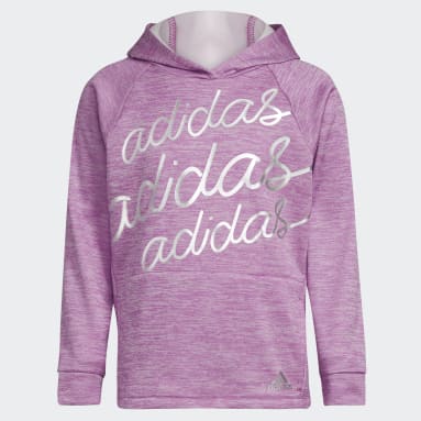 Youth Sportswear Purple Mélange Graphic Fleece Pullover Hoodie