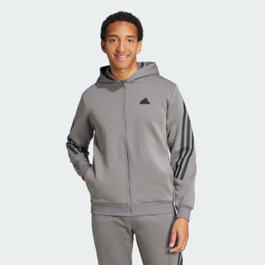 Áo Hoodie Khóa Kéo Dọc Thân 3 Sọc Future Icons