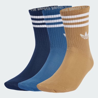 Meias de Cano Médio 3-Stripes – 3 pares