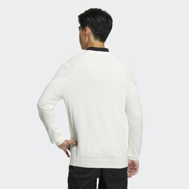 남성 Golf White 스테이트먼트 캐시미어 블렌디드 풀오버 스웨터