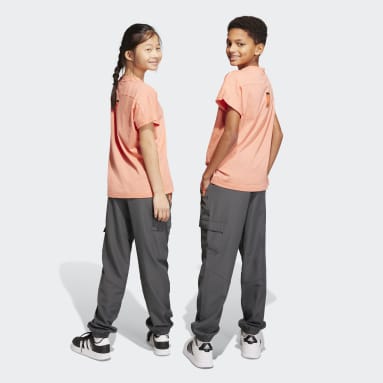 Kids Sportswear Grey City Escape Casual Woven Cargo Pocket Pants