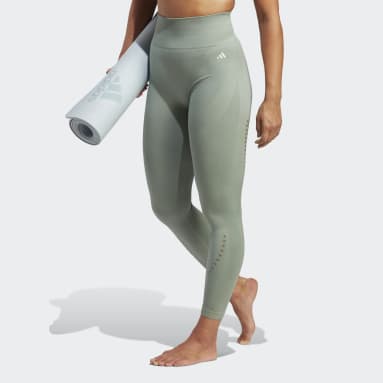 Mallas 7/8 Yoga Seamless Verde Mujer Yoga