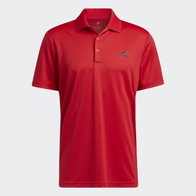 Men Golf Red Performance Primegreen Golf Polo Shirt