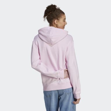 Kvinder Sportswear Pink Essentials Linear hættetrøje