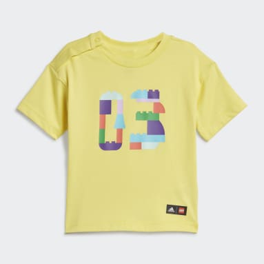 Barn Sportswear Gul adidas x Classic LEGO® T-shirt och Tights Set