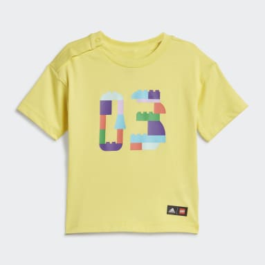Kinder Sportswear adidas x Classic LEGO® T-Shirt und kurze Leggings Set Gelb