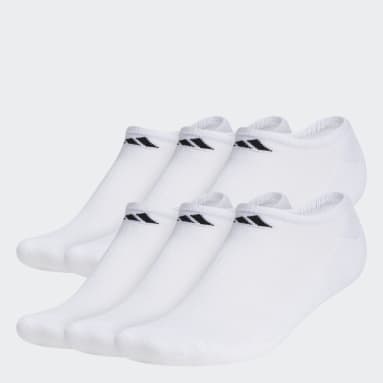 Men's Training White No-Show Socks 6 Pairs