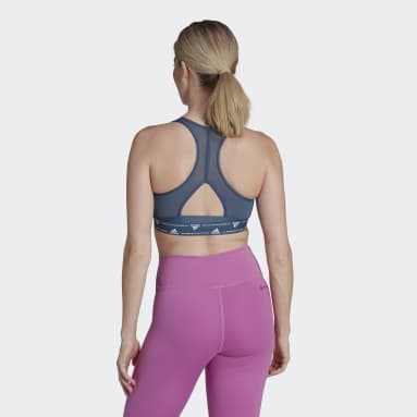 Top Deportivo Powerreact Training Soporte Medio Azul Mujer Training